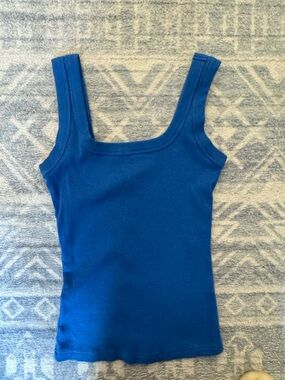 Royal Blue Ribbed Tank Top